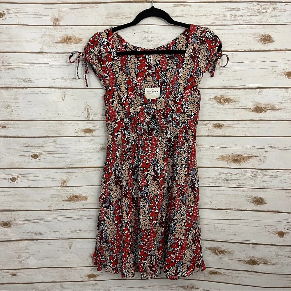 Free People Cutout Short Sleeve Miss Right Mini Dress NWT